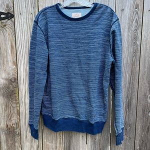 TRUE GRIT Blue and White Stripe Crewneck Pullover size Small
